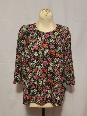 Blair Floral 3/4 Length Top